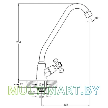 Кран Econoce EC0430 картинка 2